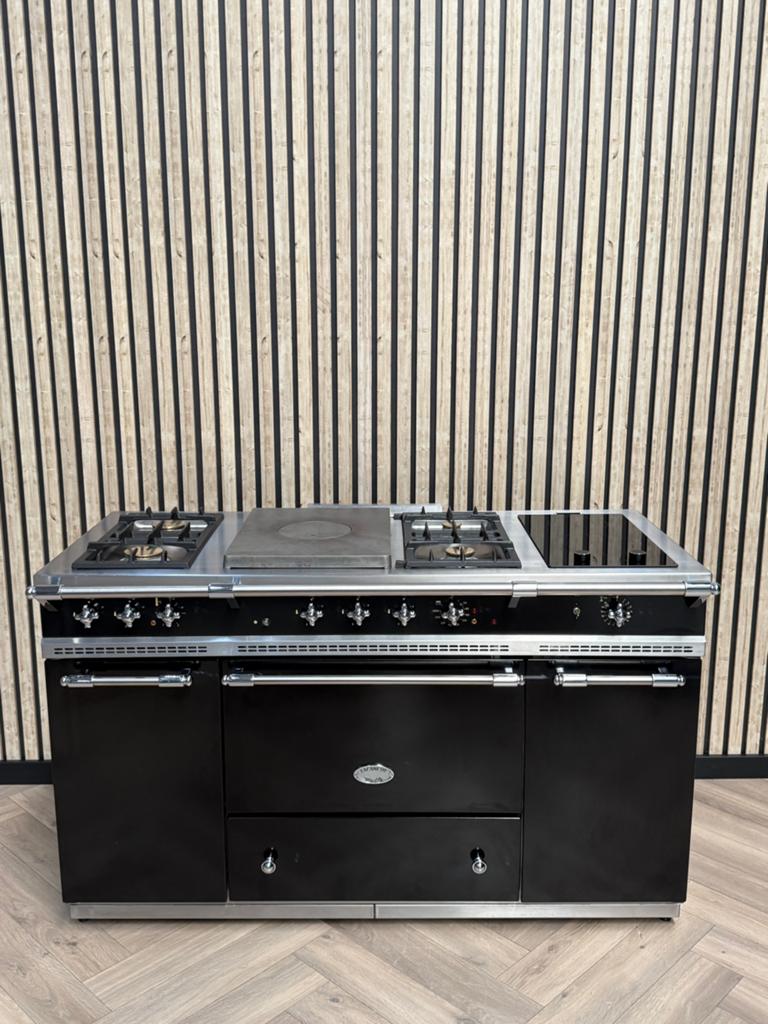 Luxe Lacanche Zwart 150cm Gas + Hete Lucht, Hete lucht, 60 cm of meer, Ophalen of Verzenden, Gas