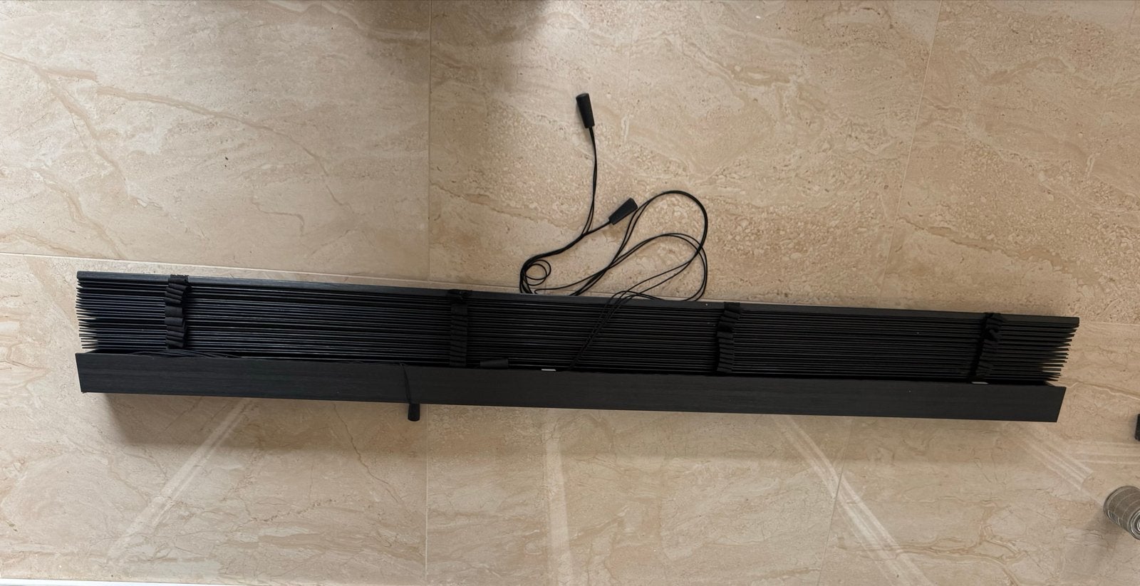 Rolettex VOF Bamboe Jaloezie Zwart 1600x1200mm, Ophalen, Jaloezie, Gebruikt, Overige merken