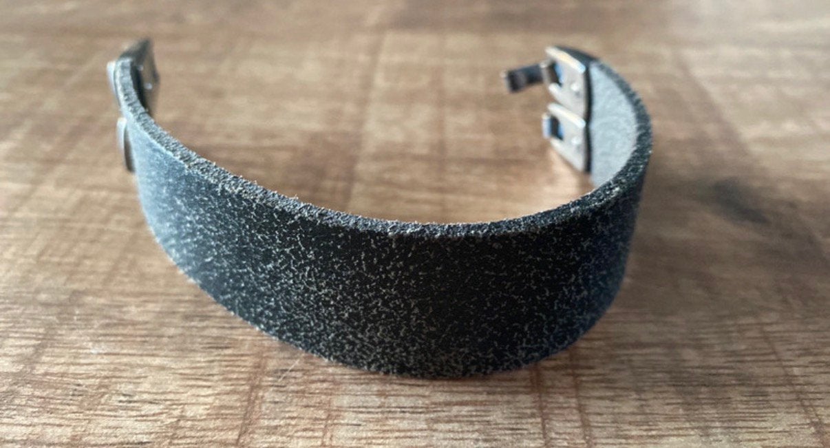 Josh herenarmband, Ophalen of Verzenden, Zo goed als nieuw, Zwart, Leer