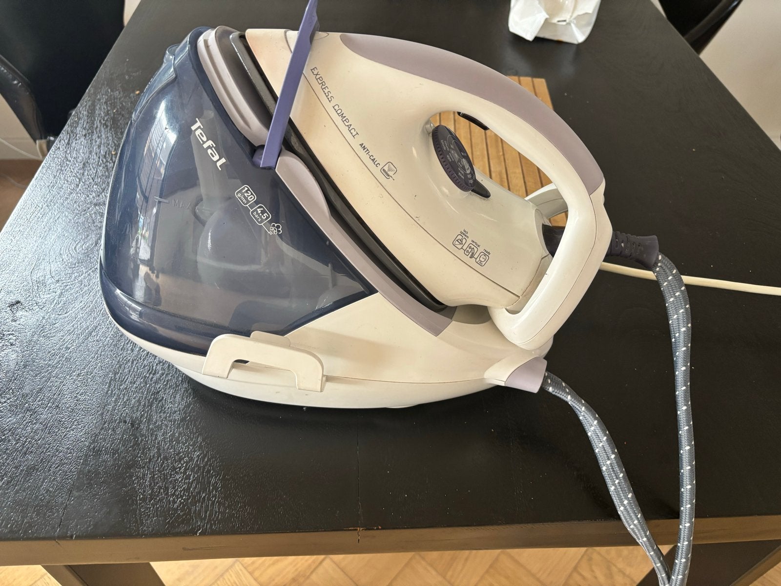 Tefal Express Compact Stoomgenerator Strijkijzer Anti-Calc, Ophalen of Verzenden, Gebruikt, Strijkijzer met snoer