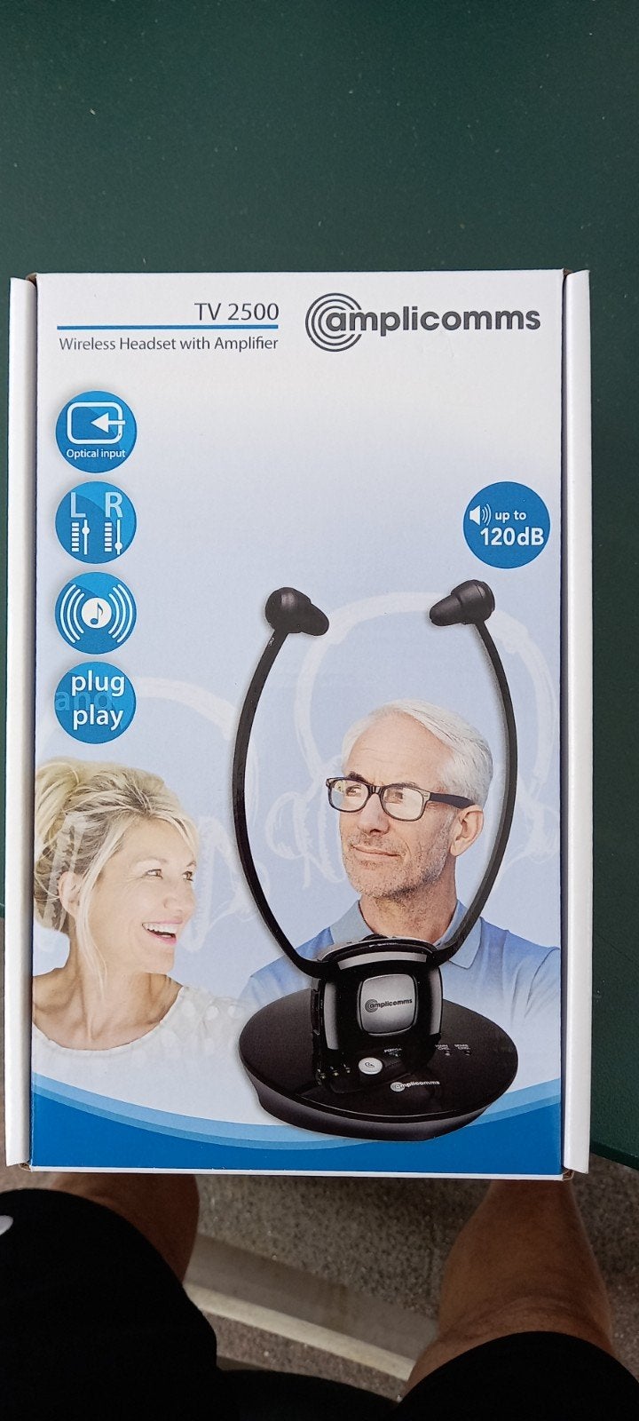 Amplicomms TV 2500 Draadloze Hoofdtelefoon met Versterker, Audio, Tv en Foto, Koptelefoons, Ophalen of Verzenden, Nieuw, In-ear