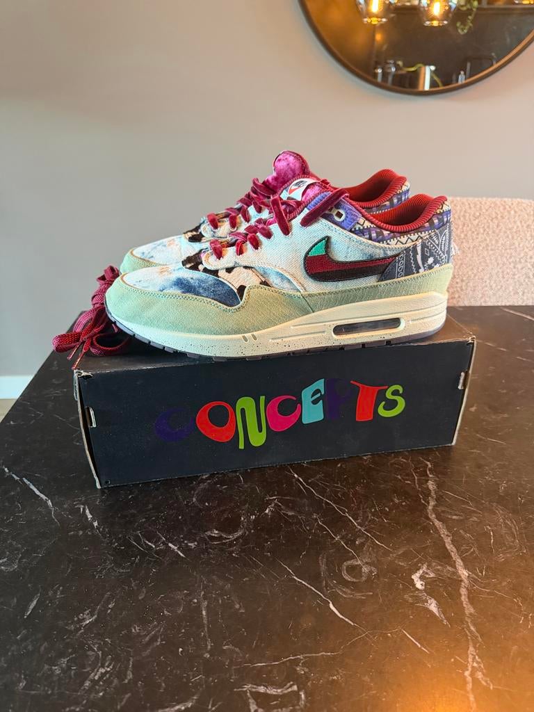 Nike Air Max 1 x Concepts Mellow 47,5, Kleding | Heren, Ophalen, Overige kleuren, Sneakers of Gympen, Zo goed als nieuw
