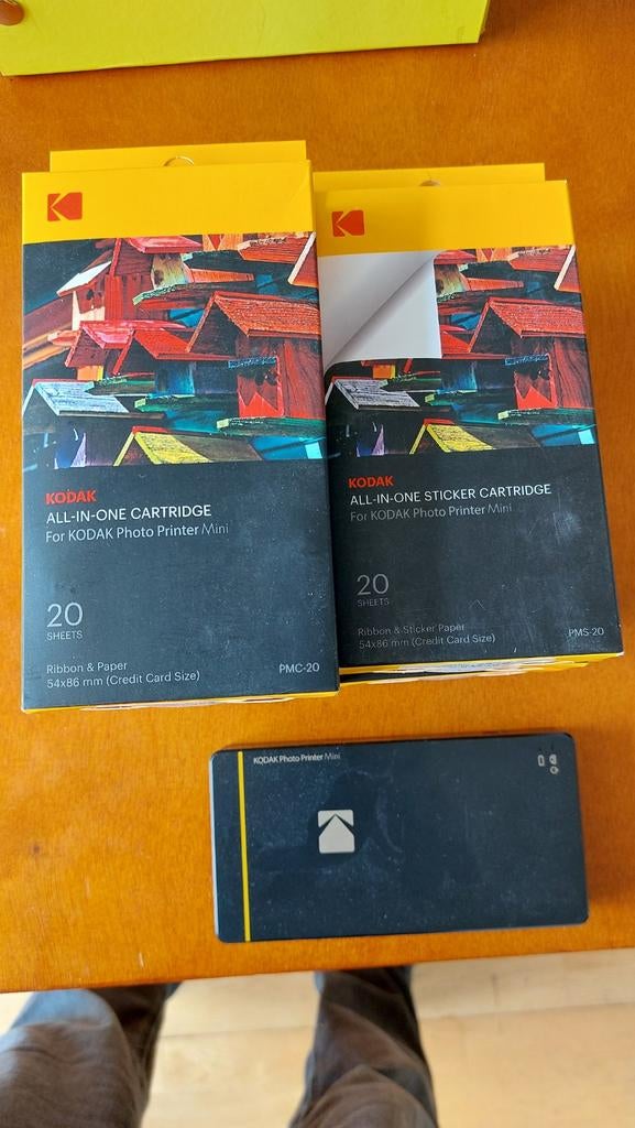 Kodak Photo Printer Mini met 9x 20 vellen fotopapier, Ophalen of Verzenden, Zo goed als nieuw, Fotopapier, Kodak