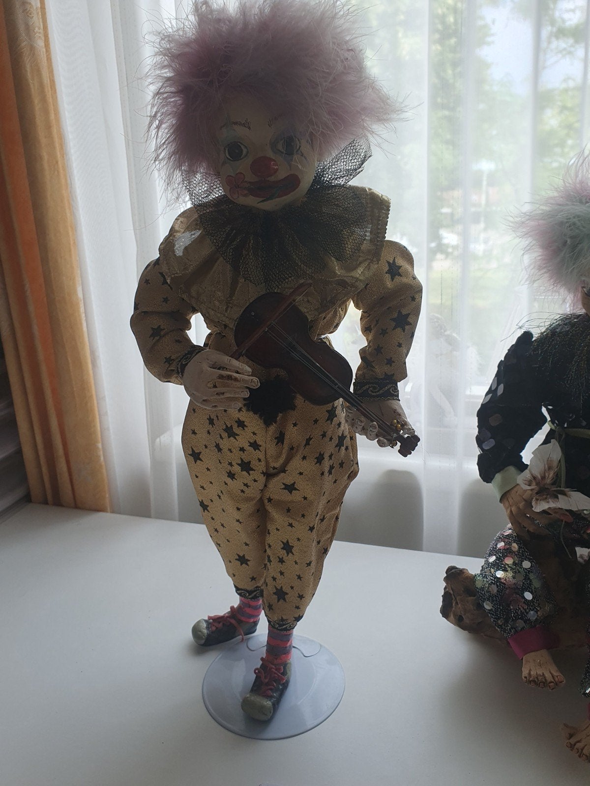 Unieke handgemaakte poppen - Clown, Moeder & Aziatische pop, Verzenden, Zo goed als nieuw, Overige typen