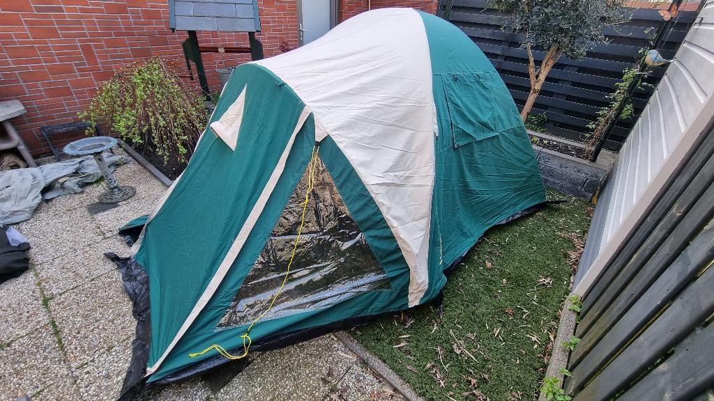 Koepeltent met voortent High Peak 4 Persoons + Hoes Compleet, Ophalen of Verzenden, Gebruikt, Tot en met 4