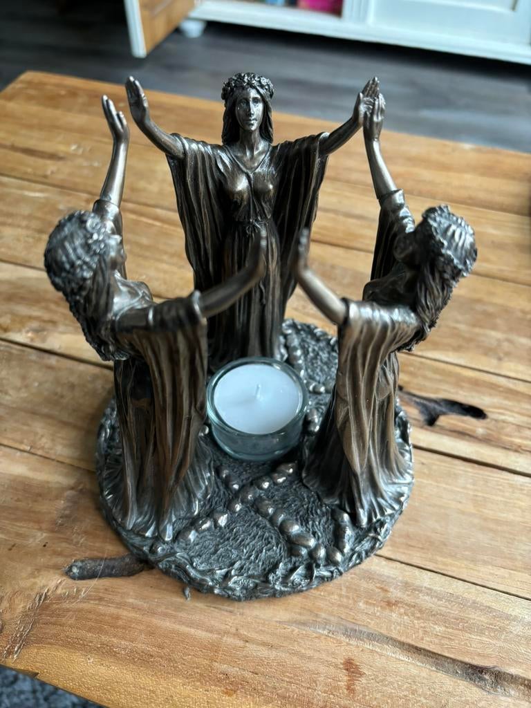 Heksen waxinelichthouder Wicca pentakel, Huis en Inrichting, Verzenden, Zo goed als nieuw