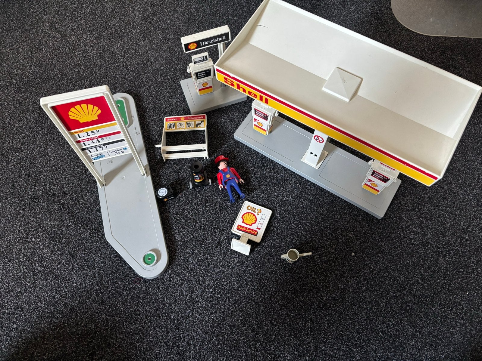 Playmobil Shell Tankstation met accessoires, Gebruikt, Gebouw, Complete set, Ophalen of Verzenden