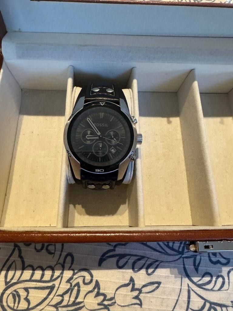 Fossil Chronograaf Herenhorloge - Zo goed als nieuw, Ophalen of Verzenden, Zo goed als nieuw