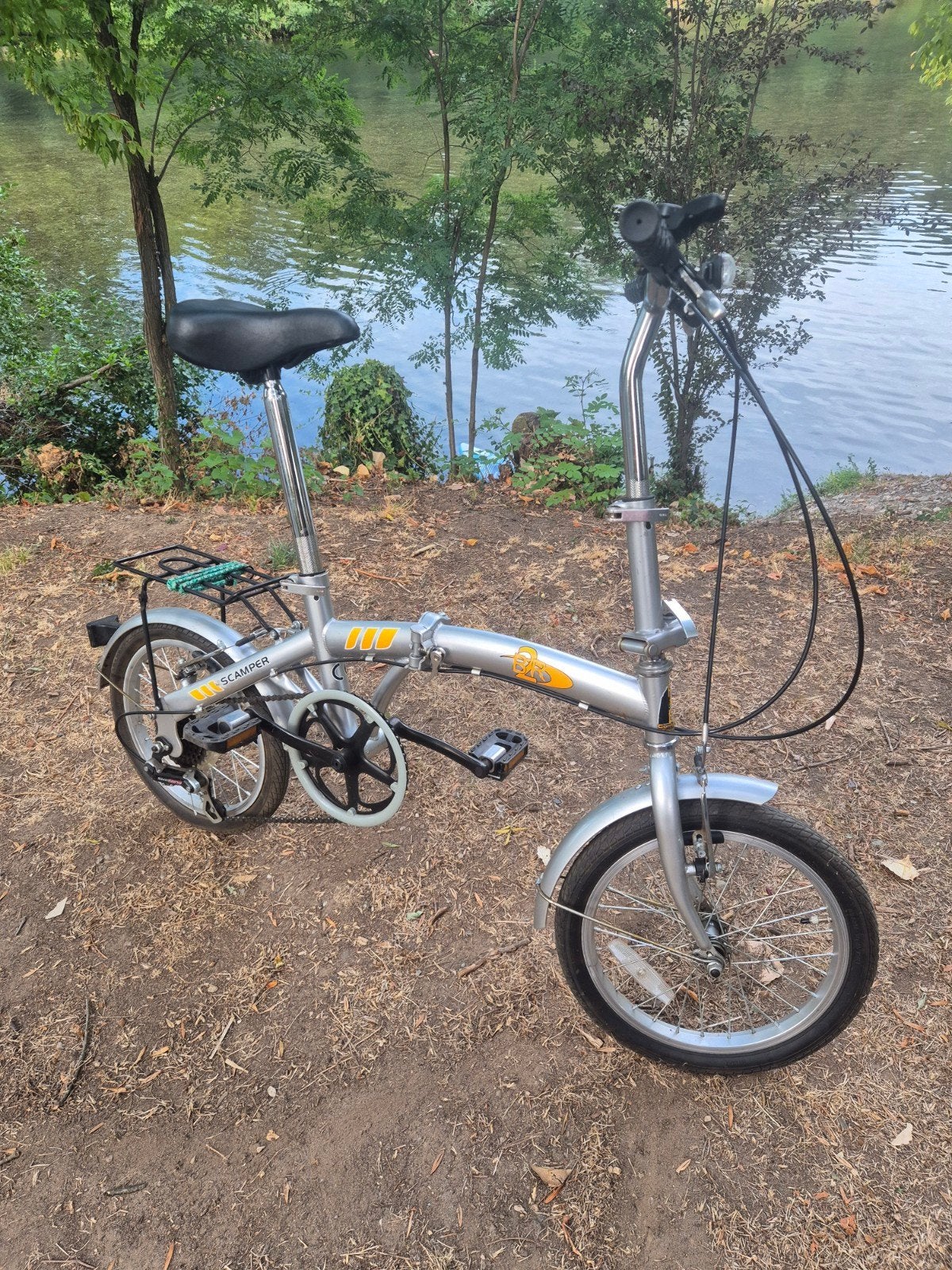 Compacte vouwfiets met versnellingen - Ideaal voor woon-werk, Fietsen en Brommers, Fietsen | Vouwfietsen, Gebruikt, Velgrem, 16 tot 18 inch
