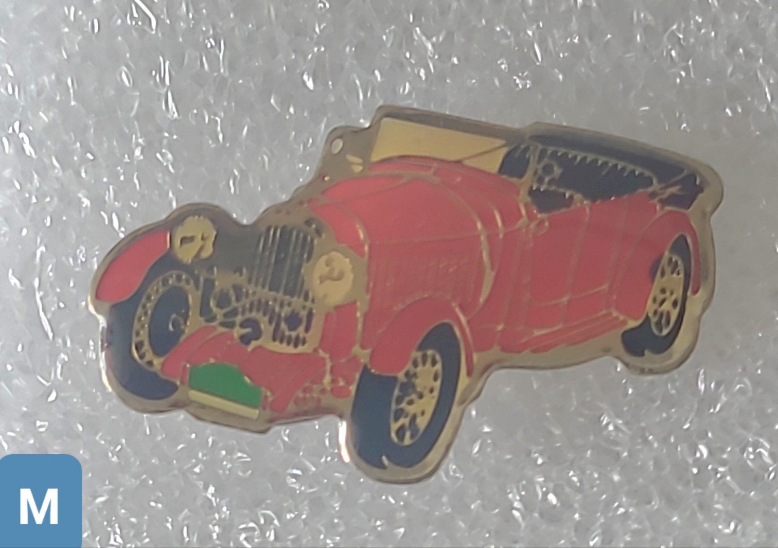 Pin Oldtimer Rode Auto - Vintage Stijl Speld, Verzenden