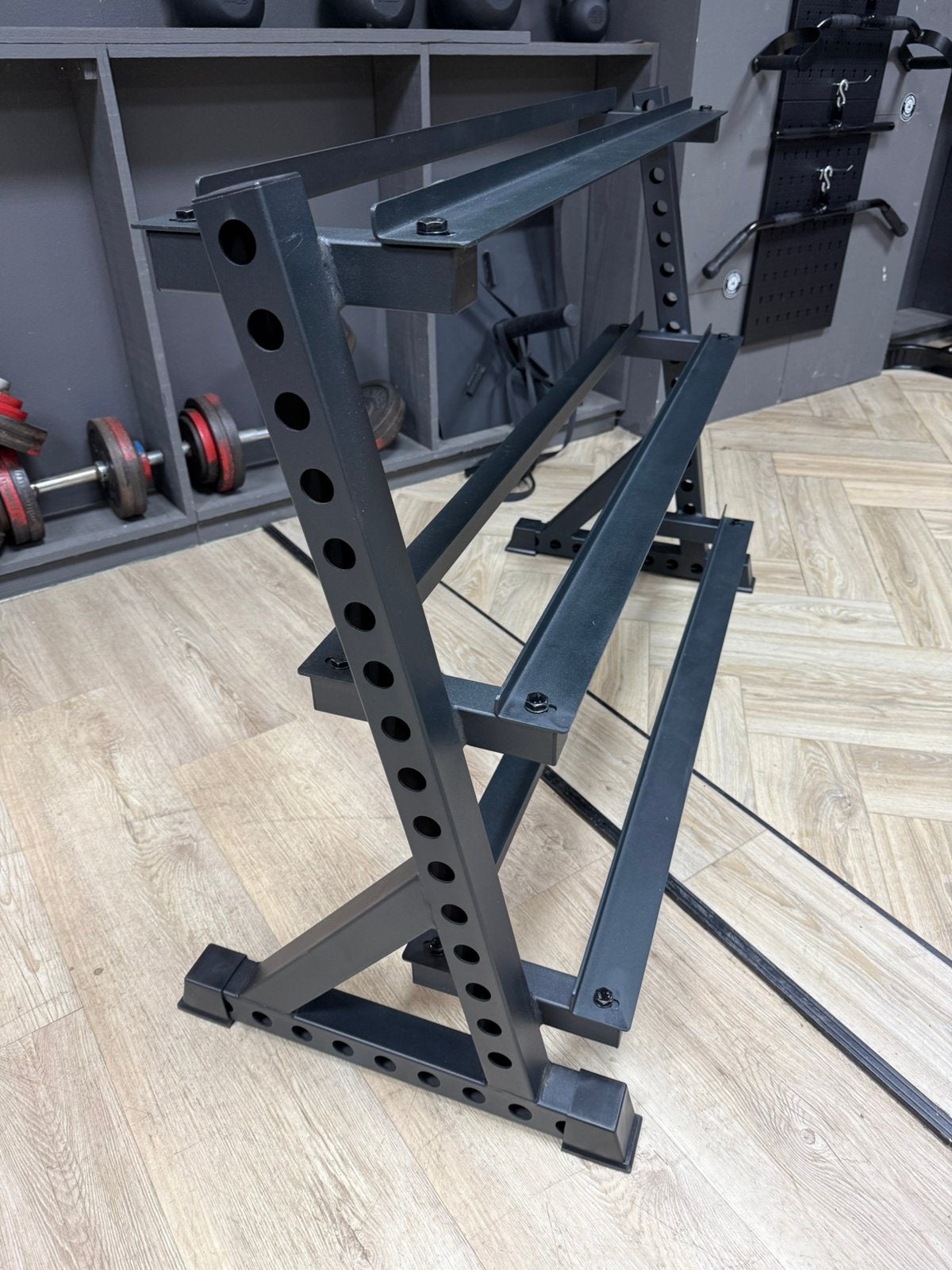 Stoer nieuw To the Max 3 laags dumbell rek/rack 126x90x54 cm, Sport en Fitness, Ophalen, Dumbbell, Nieuw, .