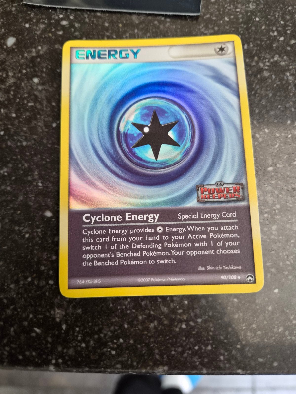 Cyclone Energy Holo Pokémon kaart uit 2007, Ophalen of Verzenden, Zo goed als nieuw, Losse kaart, Foil