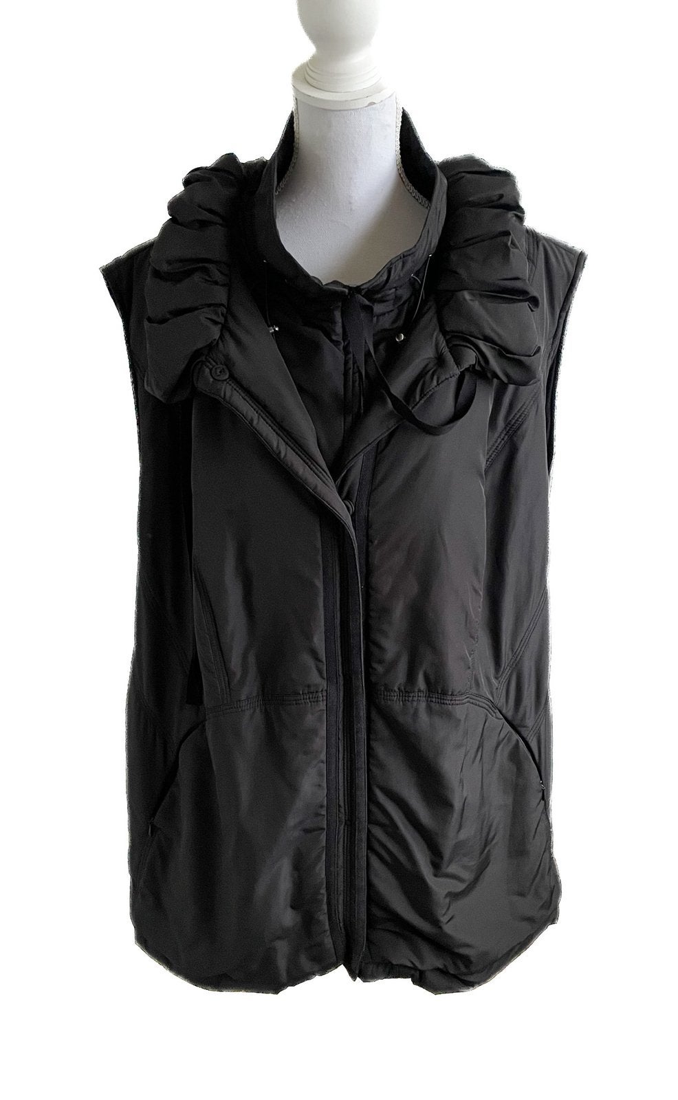 Ulla Popken zwarte gewatteerde bodywarmer 58/60, Kleding | Dames, Overige typen, Zwart, Ophalen of Verzenden, Zo goed als nieuw