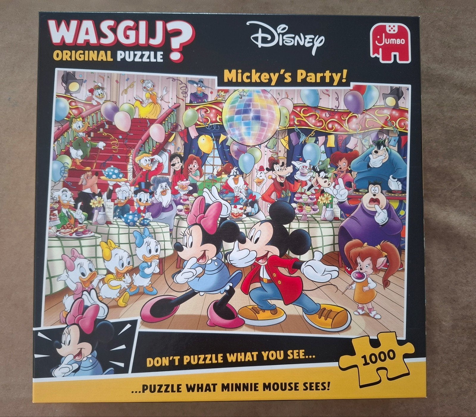 NIEUW Wasgij? puzzel, Disney, Mickey's party, 1000 stukjes, Ophalen of Verzenden, 500 t/m 1500 stukjes, Nieuw