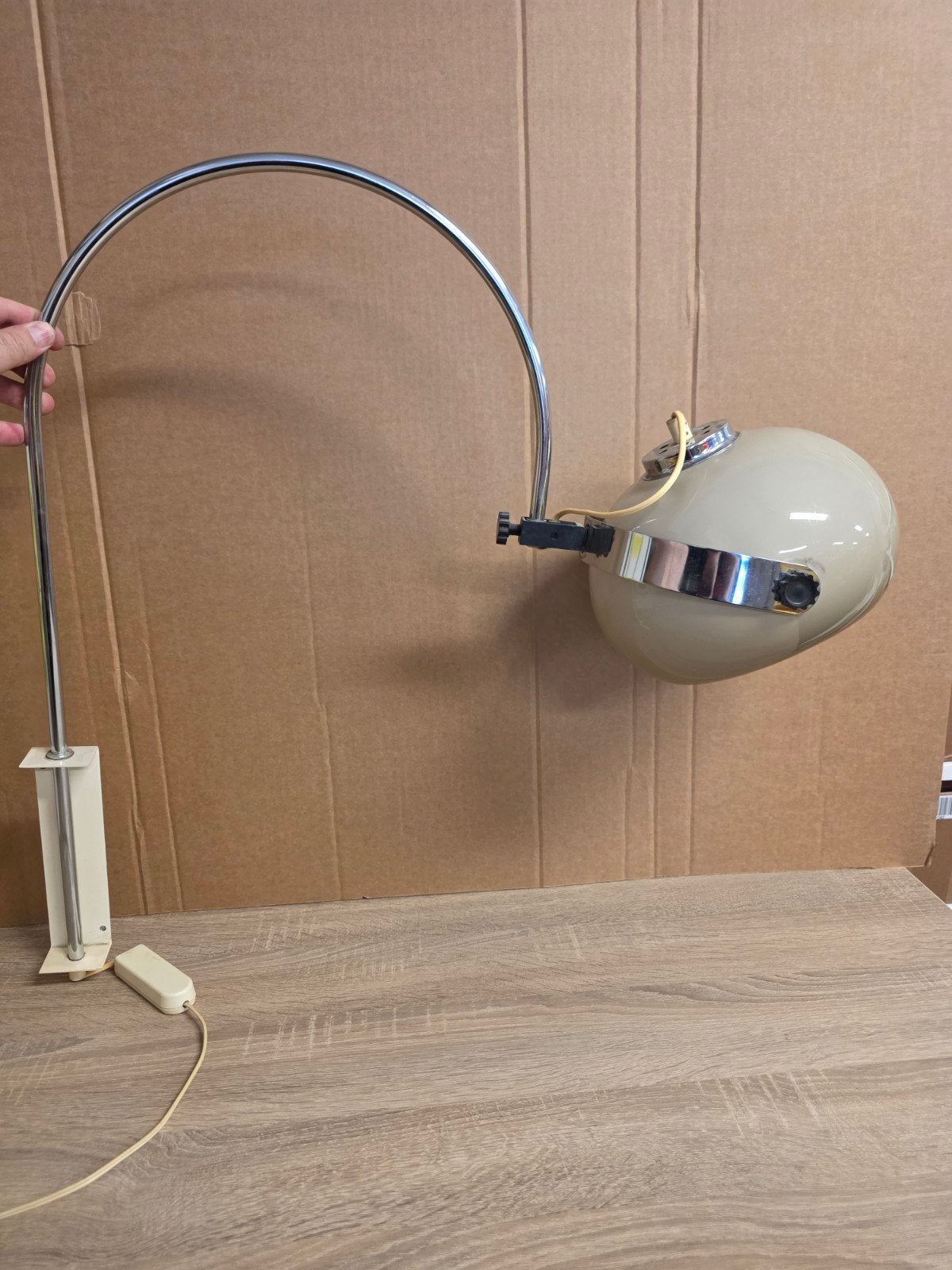 Vintage Dijkstra Lamp - Jaren '70 Design wandlamp, Overige merken, Beige, Zo goed als nieuw, Vintage