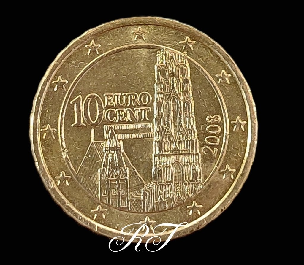 Oostenrijkse 10 euro cent uit 2008., Postzegels en Munten, Munten | Europa | Euromunten, Losse munt, 10 cent, Oostenrijk, Ophalen of Verzenden