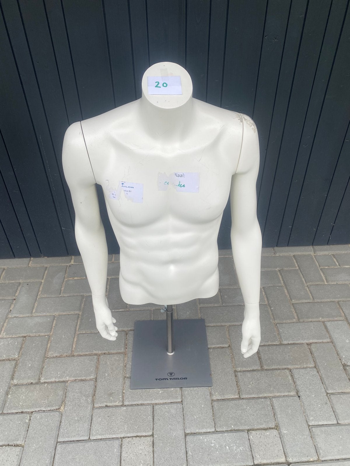 Tom Tailor heren torso etalagepop met armen en standaard, Ophalen, Gebruikt