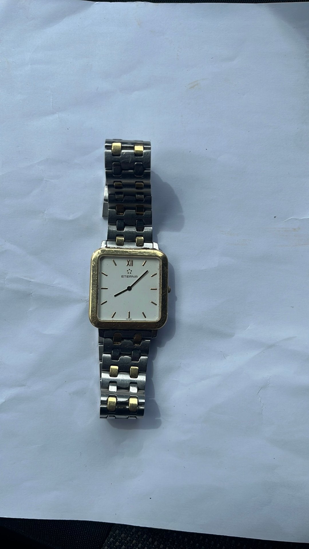 Eterna 1856 verguld, Sieraden, Tassen en Uiterlijk, Horloges | Antiek, Overige merken, Staal, Verguld, 1960 of later