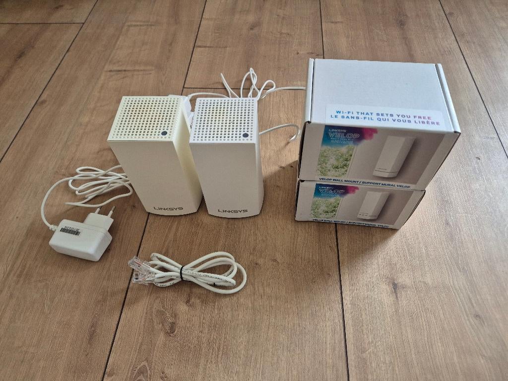 Linksys Velop WHW01 Mesh WiFi set, bestaande uit 2 nodes, Ophalen of Verzenden, Gebruikt, Router, Linksys