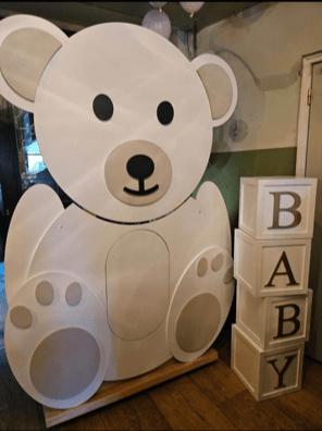Grote XXL Teddybeer voor Gender Reveal te Huur, Ophalen, Zo goed als nieuw, Geboorte of Huwelijk