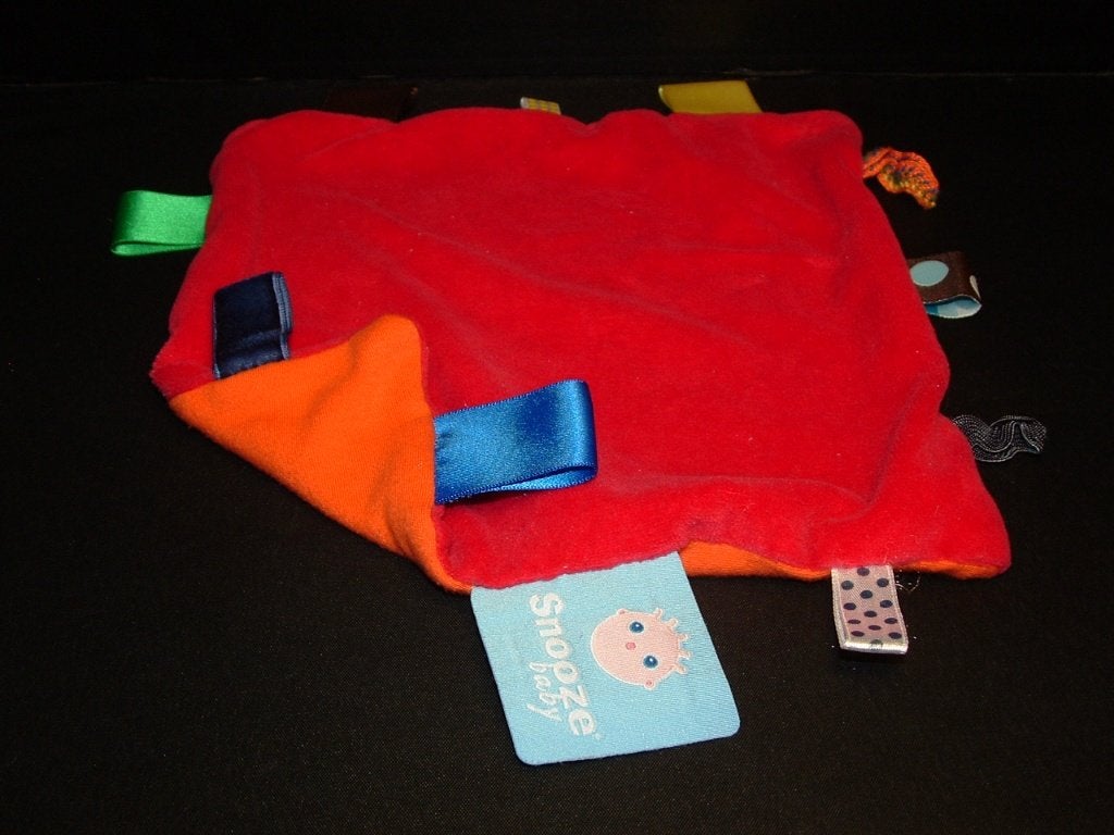 SNOOZEBABY KNUFFELDOEKJE VELOURS ROOD MET ORANJE, Verzenden, Nieuw, Overige typen