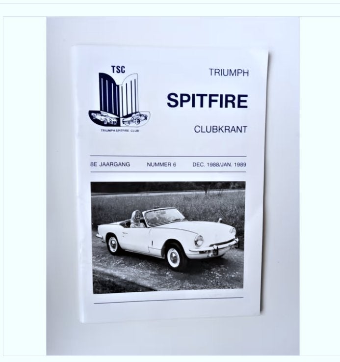 Triumph Spitfire Clubkrant -#6# Dec 1988/Jan 1989-TSC, Algemeen, Ophalen of Verzenden, Zo goed als nieuw, Triumph Spitfire Club