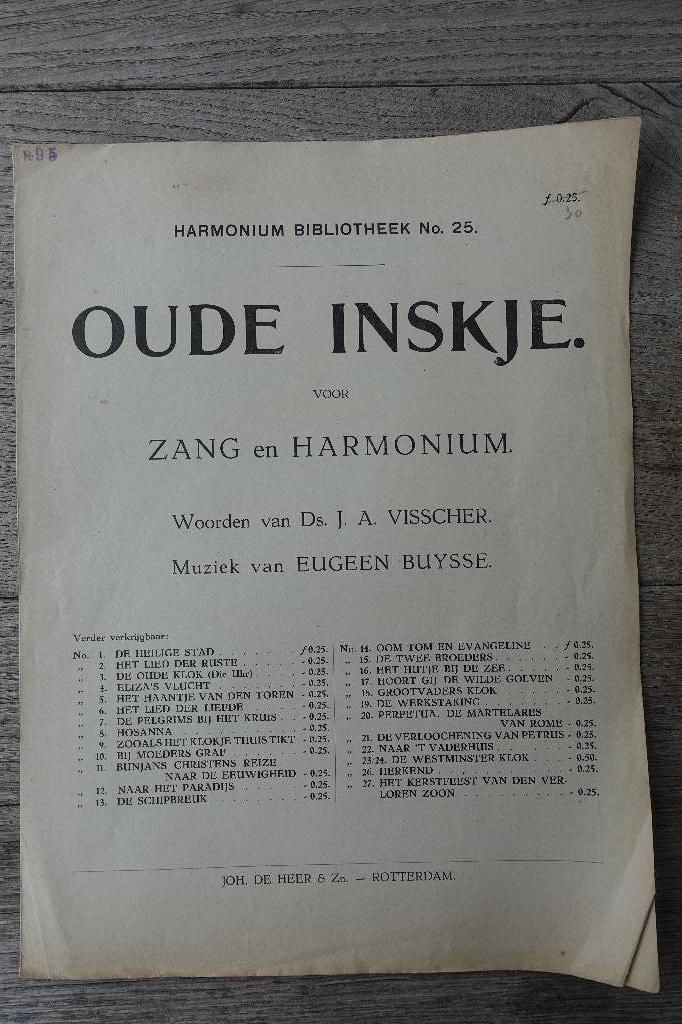 Oude Inskje, Muziek en Instrumenten, Gebruikt, Overige soorten, Ophalen of Verzenden, Religie en Gospel