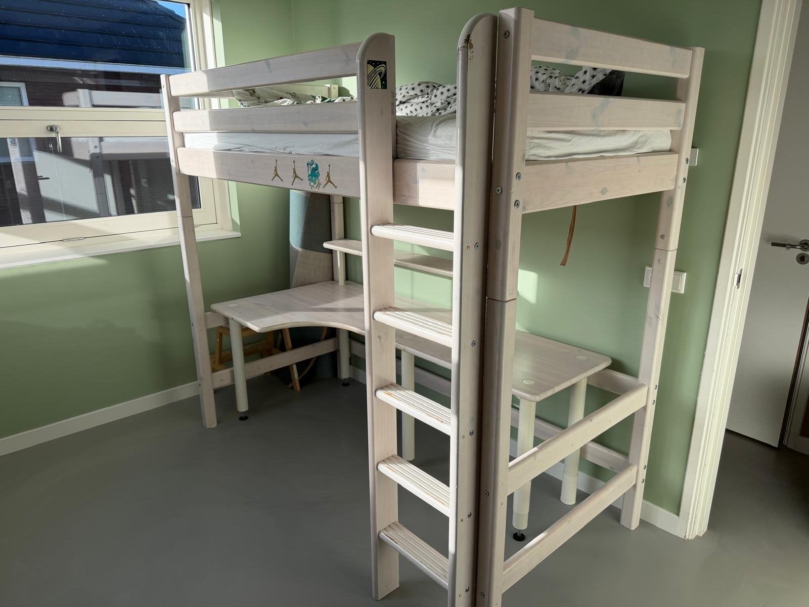 TEAB Verhogingsset + trap hoogslaper Flexa Classic Whitewash, Huis en Inrichting, Ophalen, Gebruikt, Overige typen