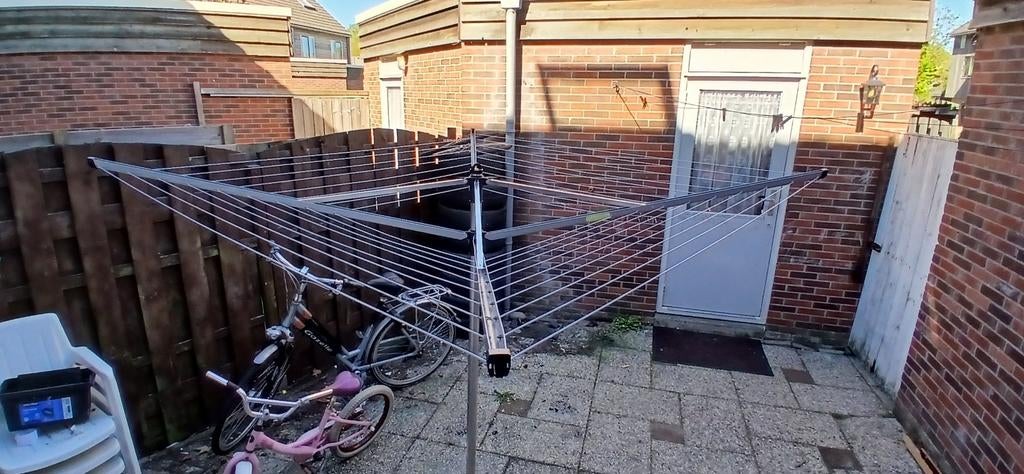 Brabantia Lift-O-Matic Droogmolen - 50m + Anker & Hoes, Tuin en Terras, Droogmolens en Wasrekken, Ophalen, Zo goed als nieuw, Droogmolen