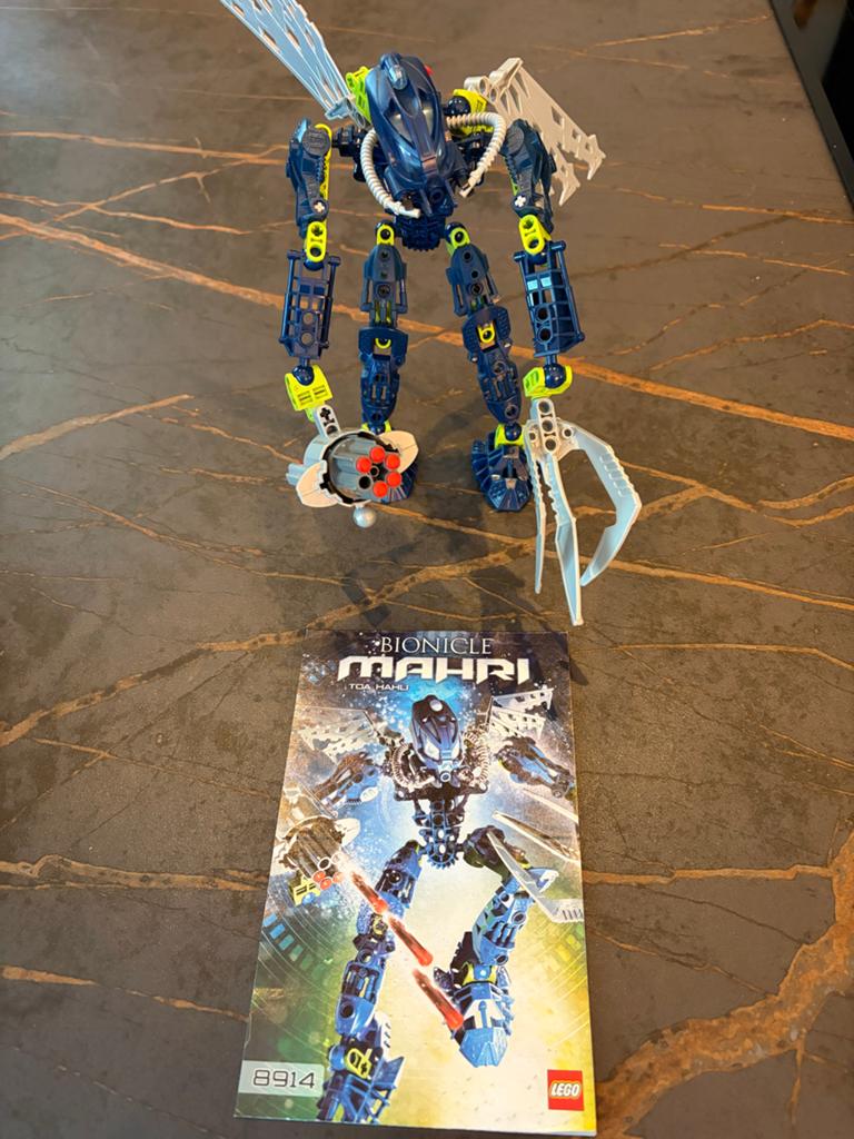 Lego Bionicle Mahri Toa Hahli 8914 met handleiding, Ophalen of Verzenden, Zo goed als nieuw, Overige merken