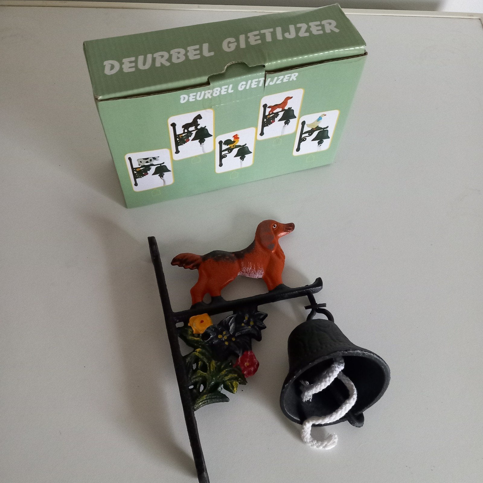Gietijzeren deurbel met Gans of Hond - Nieuw in doos, Ophalen, Nieuw