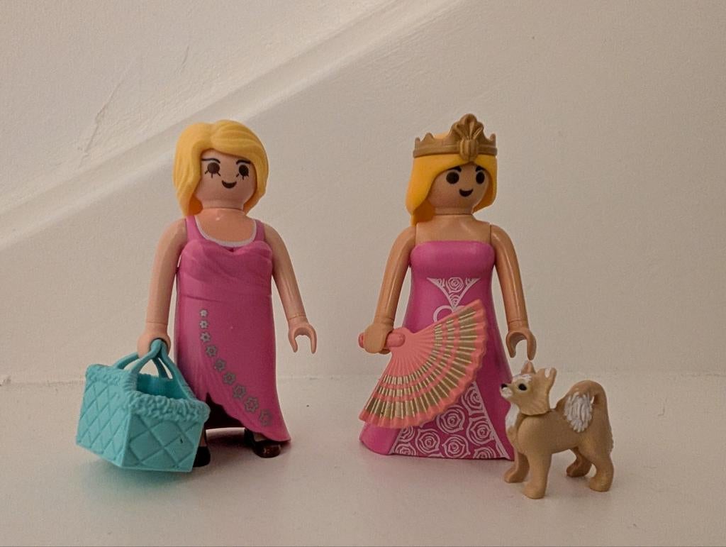 Playmobil poppetjes, prinses, hofdame met chiwawa, Ophalen of Verzenden, Zo goed als nieuw, Complete set