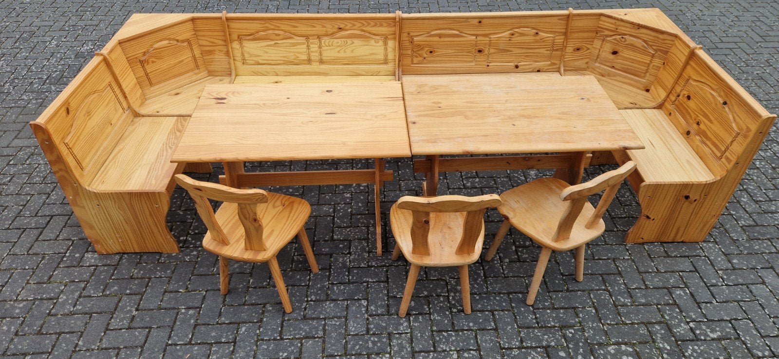 Massief U-VORM Oostenrijkse Duitse Eethoek zithoek Hoekbank, Ophalen, Gebruikt