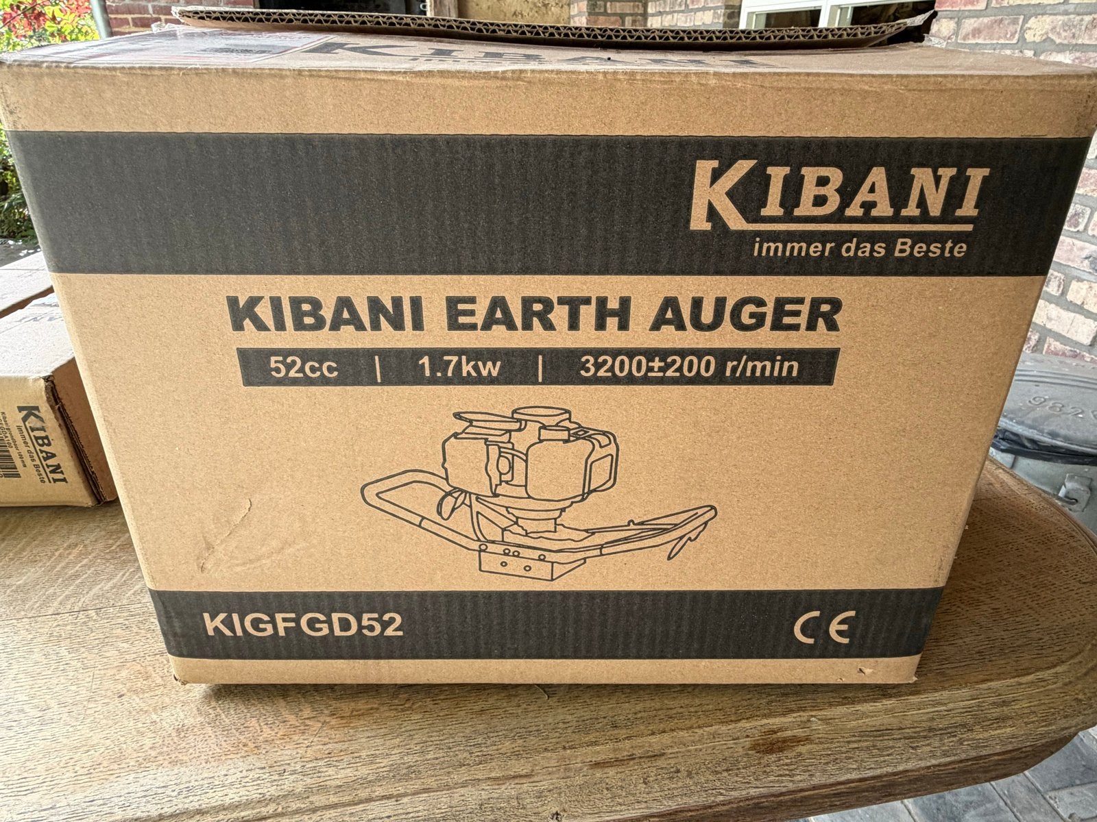 Kibani Grondboor 52cc 1.7kW met 2 boren (80mm en 100mm), Ophalen of Verzenden, Nieuw, 600 watt of meer, Overige typen