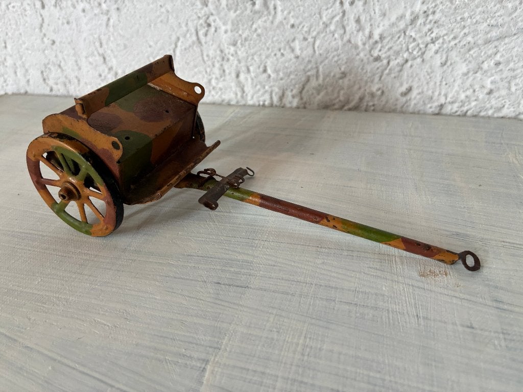 Vintage antiek Hausser Elastolin wagen spanwagen span, Ophalen of Verzenden