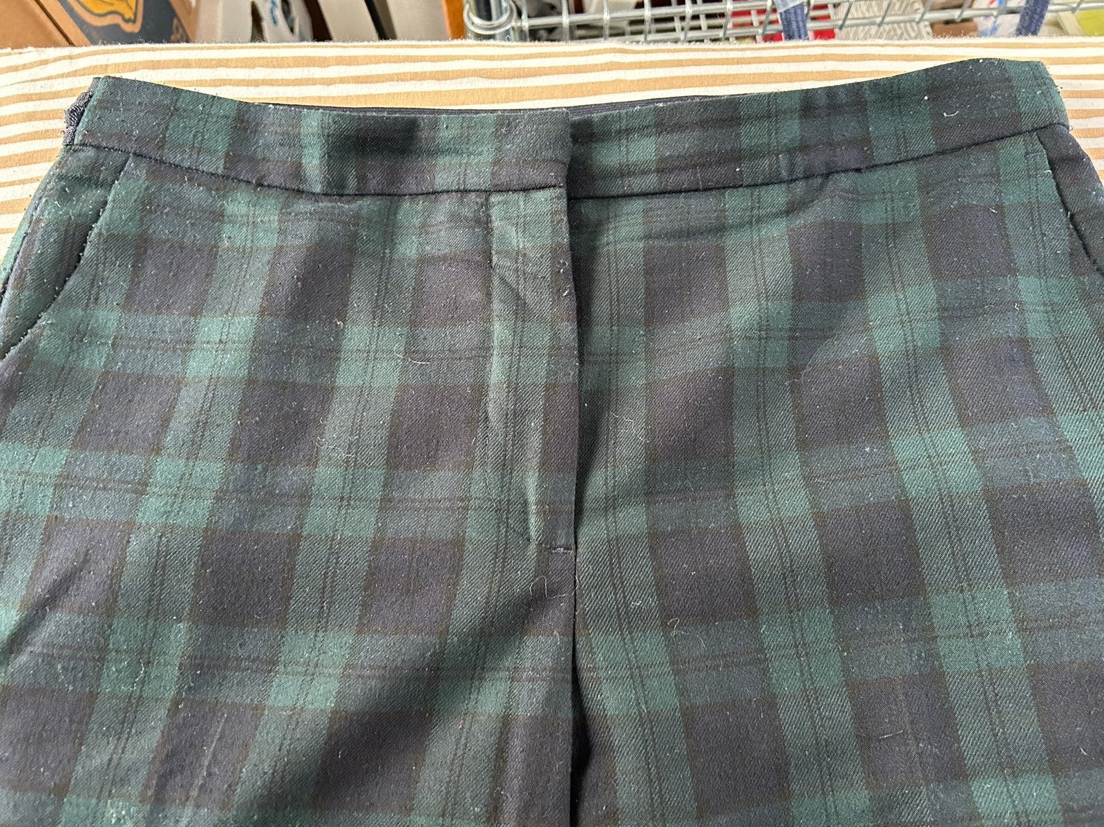 Zara Schotse ruit broek zwart/groen, maat 42, Zwart, Maat 42/44 (L), Ophalen of Verzenden, Lang