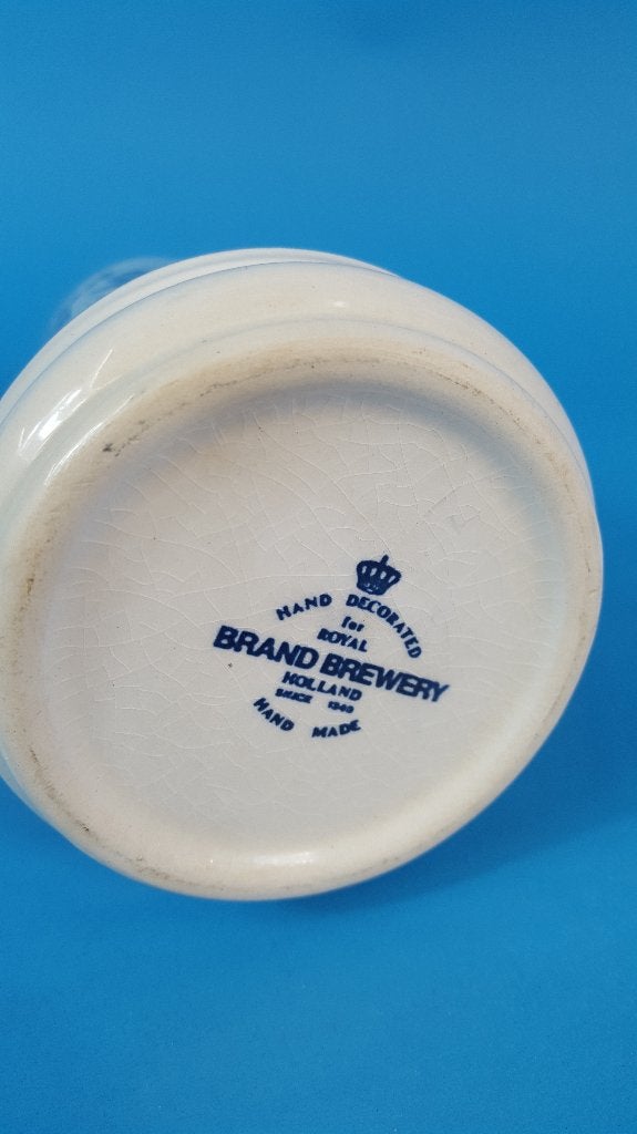 Brand bierpul, pul, Delfts Blauw, 16 cm hoog. 7C11, Ophalen of Verzenden, Gebruikt, Pul(len), Brand