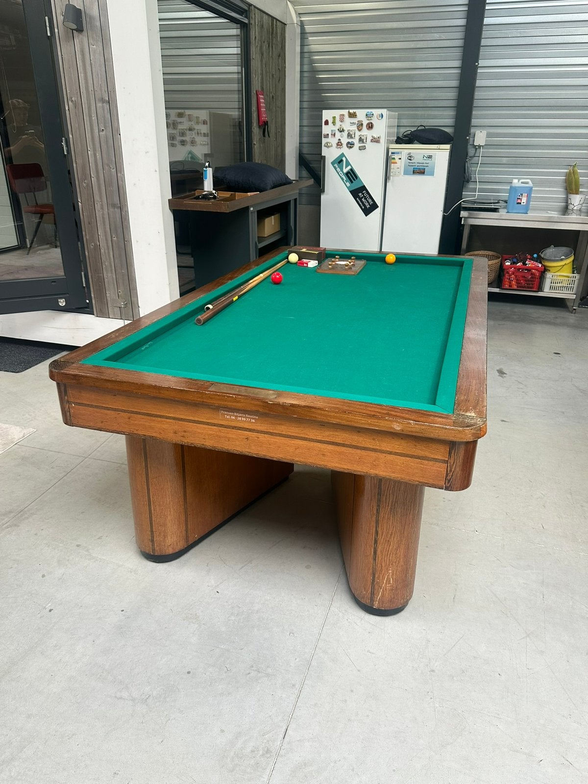 Prachtige professionele biljarttafel met toeehoren, Sport en Fitness, Biljarten en Poolen, Ophalen, Zo goed als nieuw, Biljarttafel