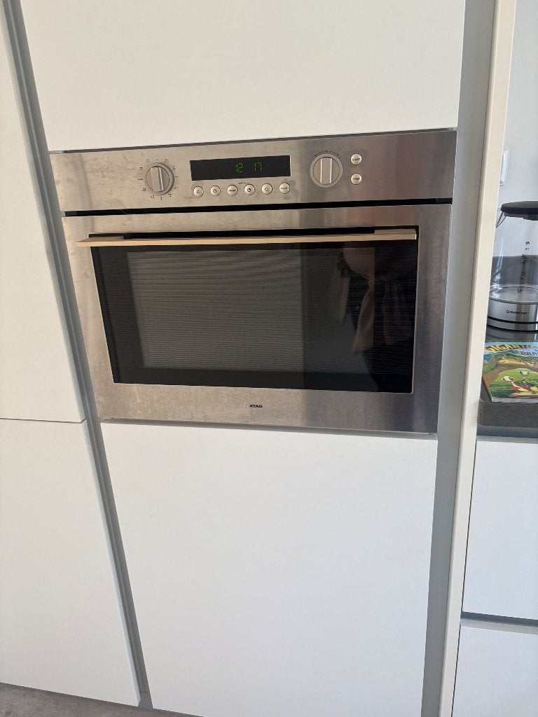 ATAG inbouw combi-oven / combimagnetron RVS – goed werkend, Ophalen, Gebruikt, Combi-oven, Hete lucht