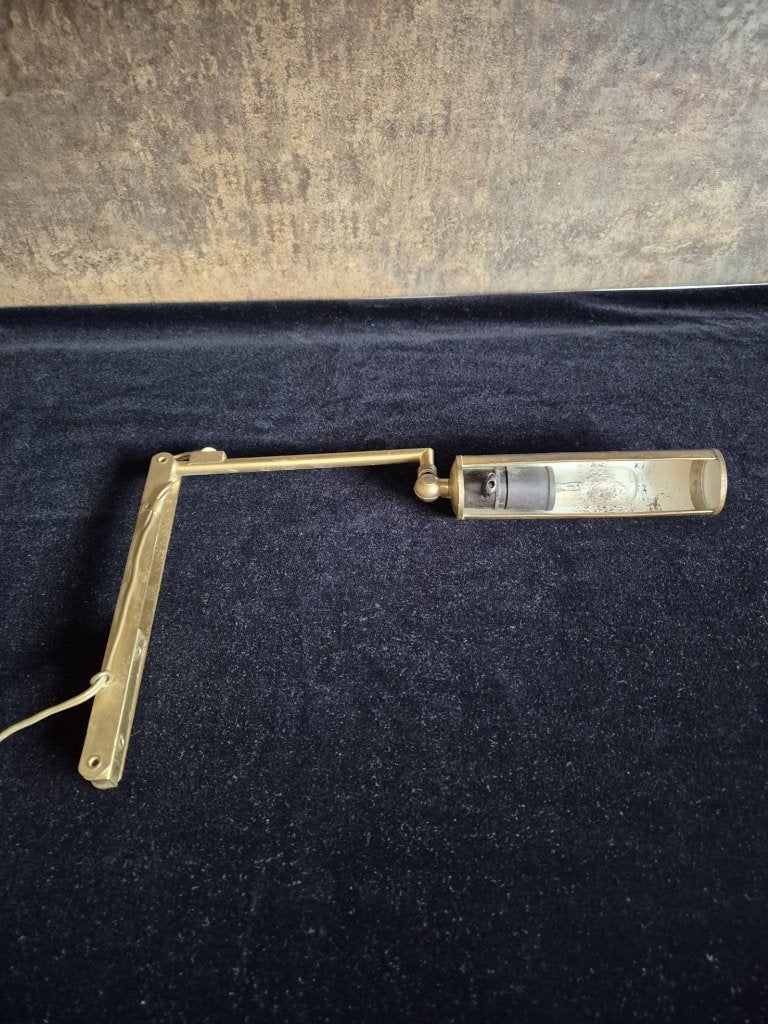 Vintage - Schilderijlamp - Wandlamp - Koper - Jaren '50, Huis en Inrichting, Lampen | Wandlampen, Gebruikt, E14 (klein), Ophalen of Verzenden