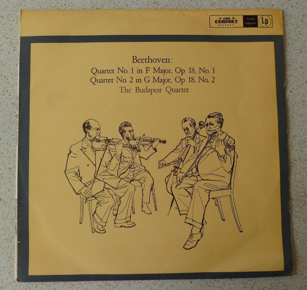 LP - Beethoven Quartet 1 en 2, Ophalen, Kamermuziek, Gebruikt, 12 inch