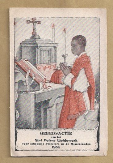 Bidprentje Gebedsactie Sint Petrus Liefdewerk 1954, Verzamelen, Ophalen of Verzenden, Bidprentje