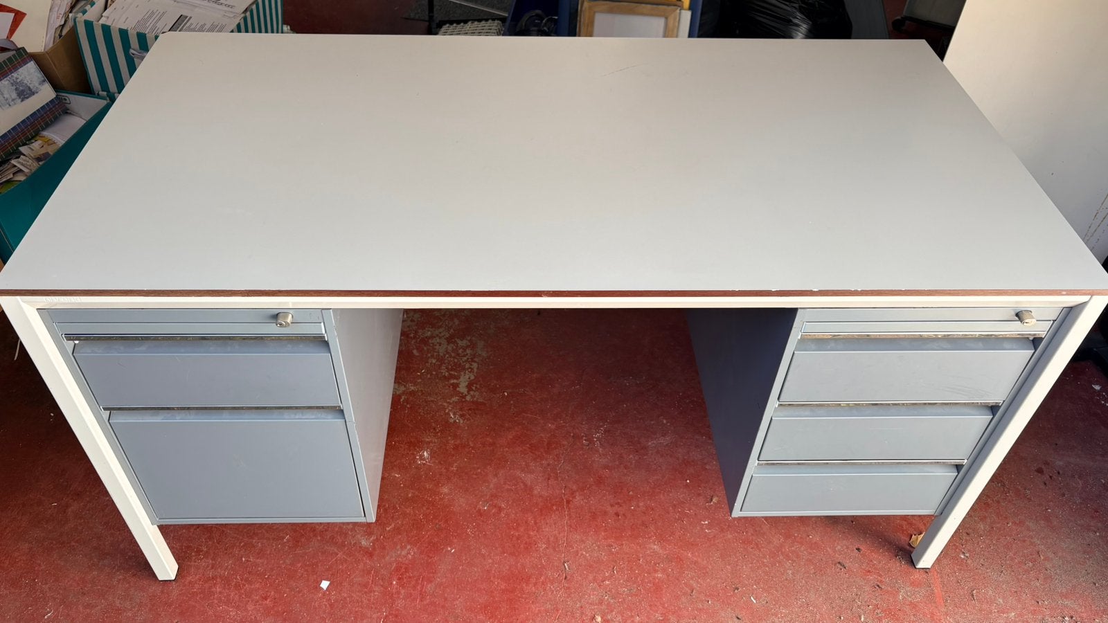 Ahrend bureau 150cm breed, 75cm diep, 75cm hoog, Ophalen, Gebruikt, 150 cm, Met lades