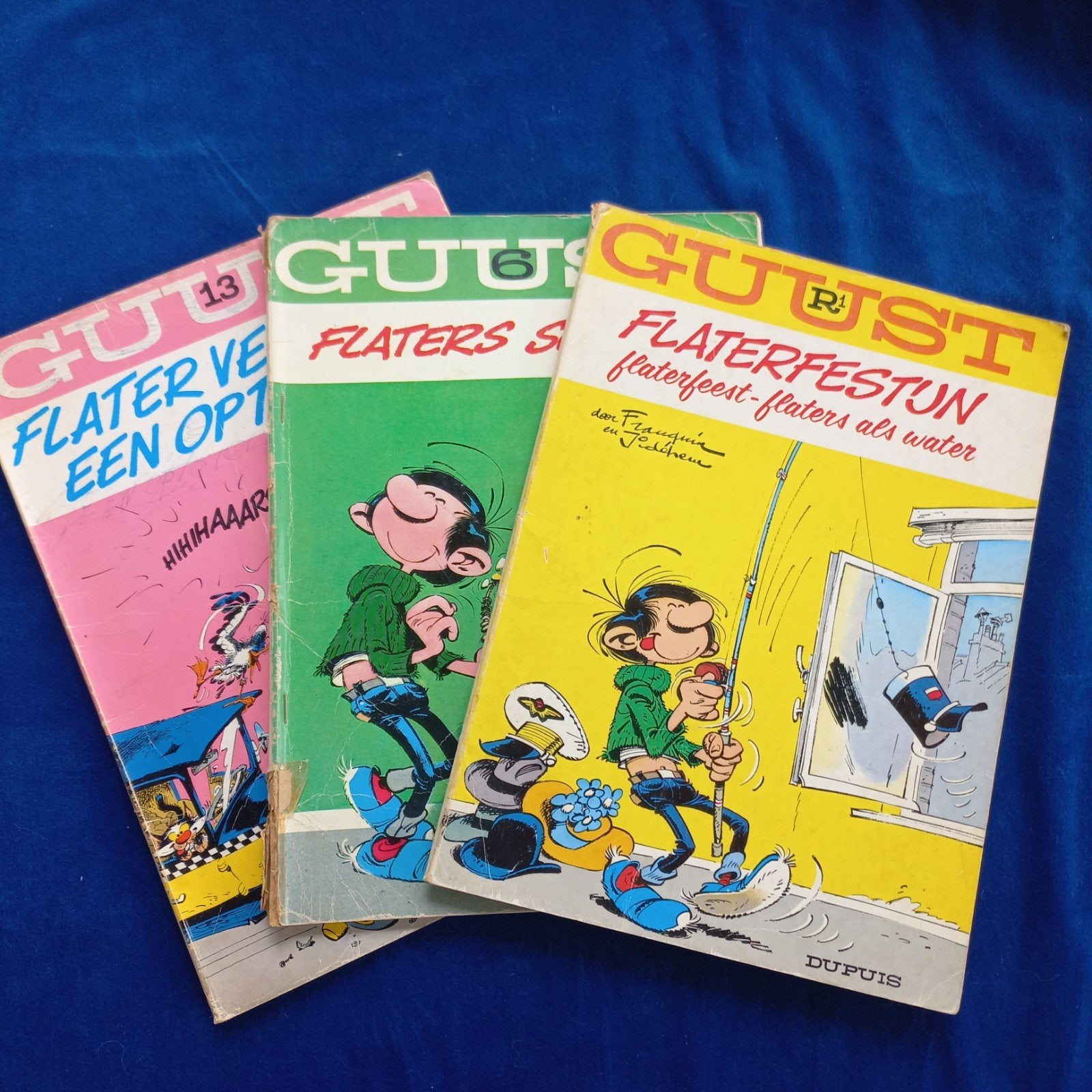 3 Guust Flater stripboeken - nrs R1, 6, 13, Ophalen of Verzenden