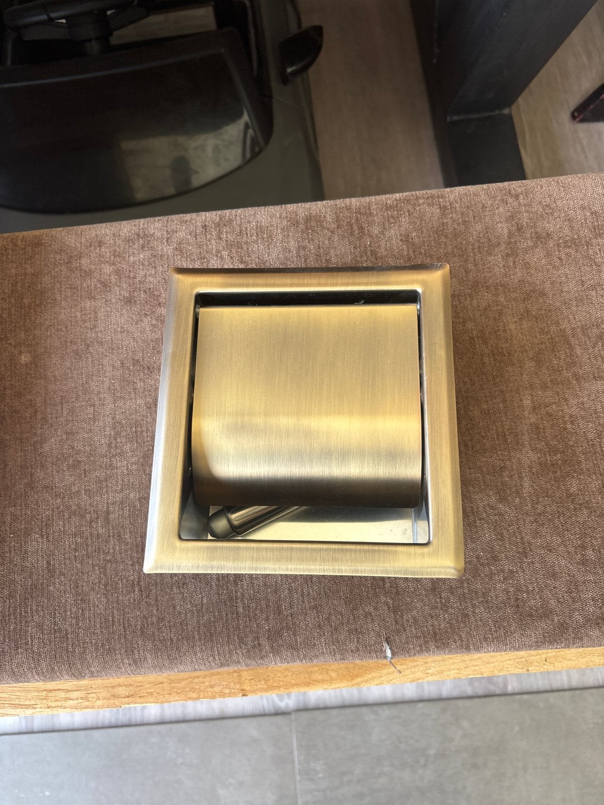 Messing toiletrolhouder inbouw, Ophalen of Verzenden, Nieuw, Goud, Toilet-accessoire