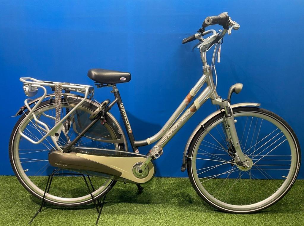 Sparta Lexicon N8 MEENEEMPRIJS Dames Antraciet/zilver 50cm, Fietsen en Brommers, Fietsen | Dames | Damesfietsen, Sparta, Gebruikt