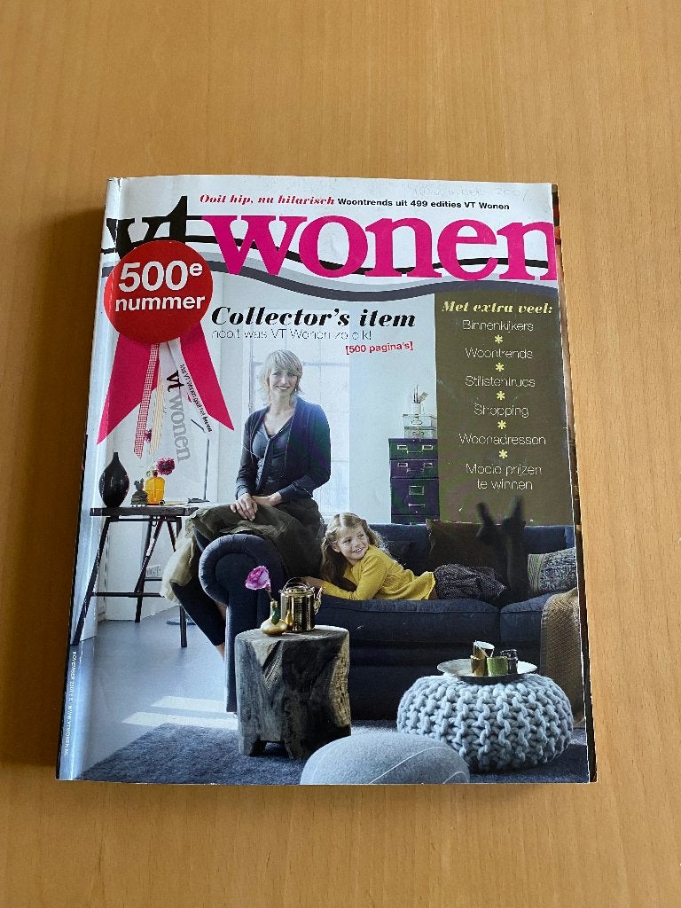 VT Wonen, collectors item 500e nummer 2007, Boeken, Ophalen of Verzenden, Zo goed als nieuw, Interieur en Design