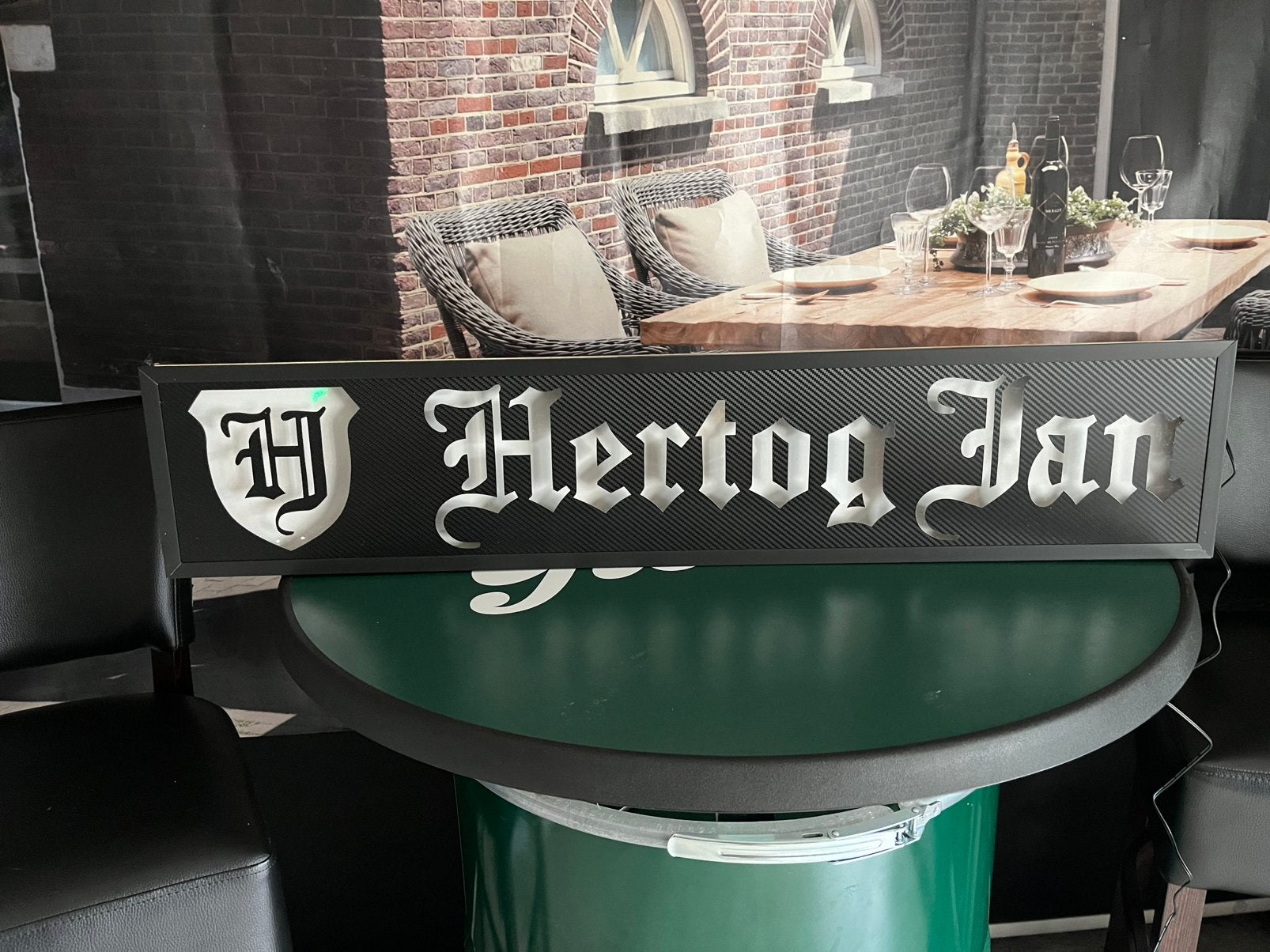 Hertog jan verlichting, Verzamelen, Biermerken, Ophalen of Verzenden, Zo goed als nieuw, Reclamebord, Plaat of Schild, Hertog Jan