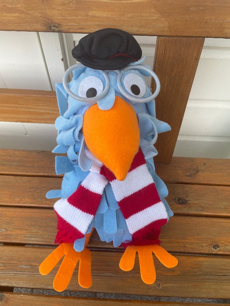 handpop poppenkast knuffel Gerrit de postduif Fabeltjeskrant, Ophalen of Verzenden, Zo goed als nieuw, Overige typen