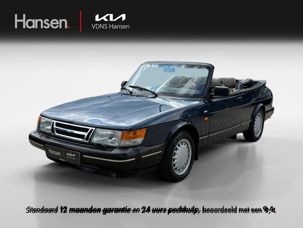 Saab 900 Cabrio 2.0 S, Auto's, Oldtimers, Voorwielaandrijving, 142 pk, Cabriolet, Blauw